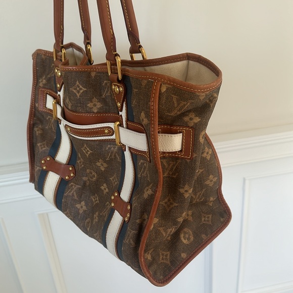 Tisse sac rayure Louis Vuitton Limited édition - Picture 3 of 13